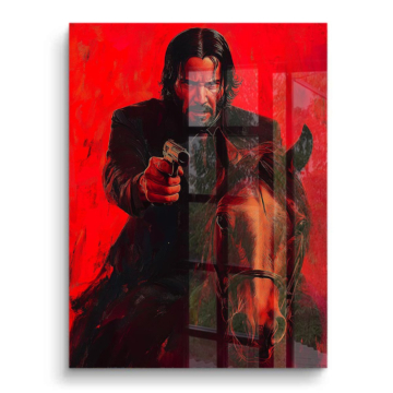 John Wick Inspired Horse Rider PVC Gloss Art