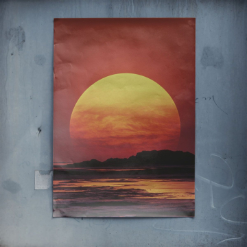 Minimal Ocean Sunset Poster Art