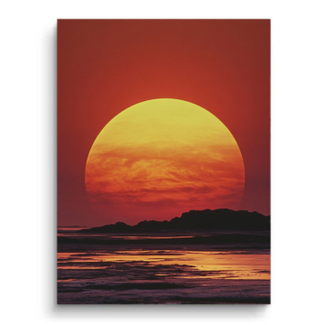 Minimal Ocean Sunset PVC Matt Art