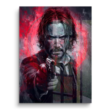John Wick Inspired Gun Portrait PVC Gloss Art