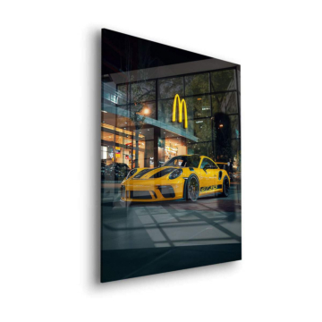 Porsche McDonalds Yellow Speedster Acrylic Glass Art