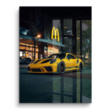 Porsche McDonalds Yellow Speedster PVC Gloss Art