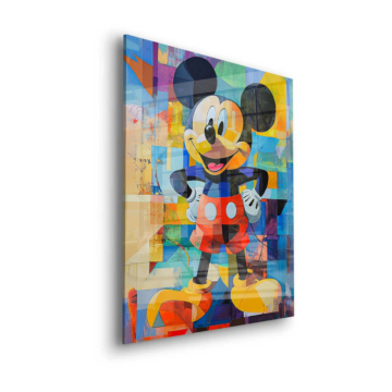 Mosaic inspiré de Mickey Mouse - tableau en verre acrylique