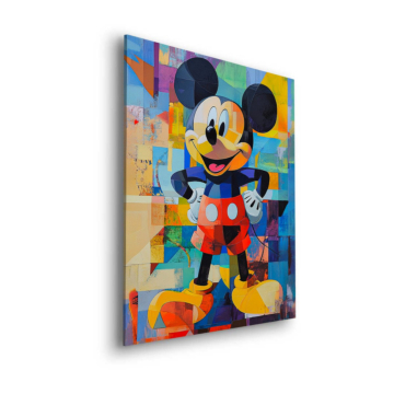 Mosaic inspiré de Mickey Mouse - tableau Dibond mat