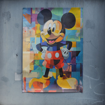 Mosaik inspiriert von Mickey Mouse - Poster