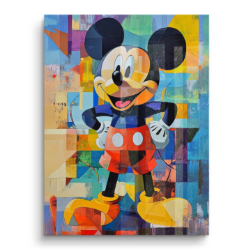 Mosaic inspiré de Mickey Mouse - tableau PVC brillant
