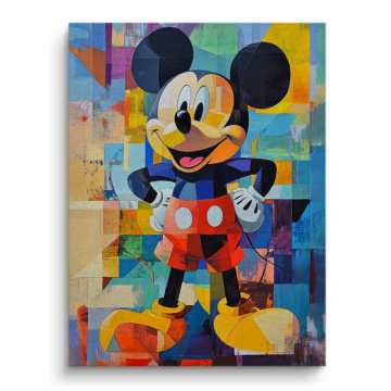 Mozaika inspirowana Myszką Mickey - obraz na płótnie