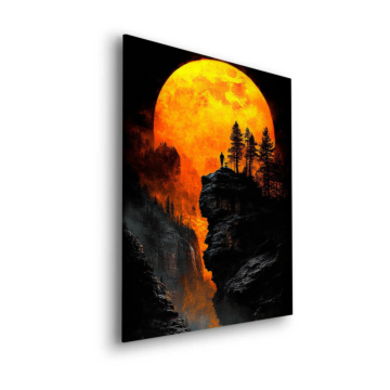 Géant lune canyon coucher de soleil - tableau Dibond mat