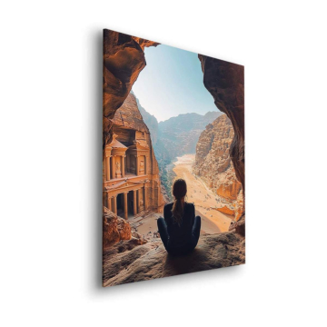 Petra Canyon Meditation - cuadro Dibond mate