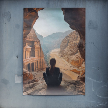 Petra Canyon Meditation - póster