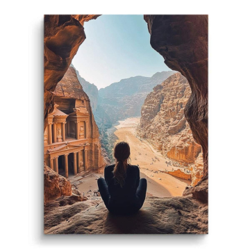 Petra Canyon Meditation - cuadro PVC mate