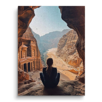 Petra Canyon Meditation - cuadro en lienzo