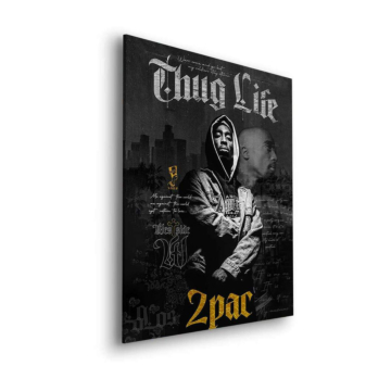 Thug Life inspirado en Tupac - cuadro Dibond mate