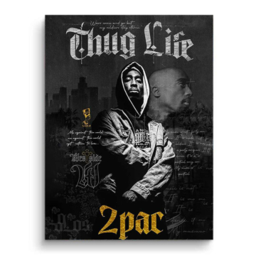 Tupac Inspired Thug Life Poster PVC Matt Art