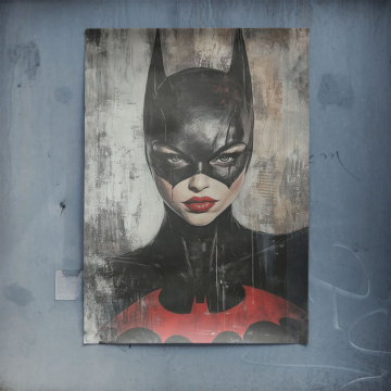 Retrato con máscara inspirado en Batwoman - póster