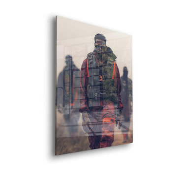 Urbaner Astronaut inspiriert von Louis Vuitton - Acrylglasbild