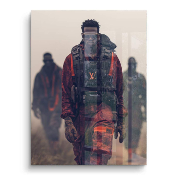 Urbaner Astronaut inspiriert von Louis Vuitton - PVC-Bild glänzend