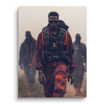 Astronauta urbano inspirado en Louis Vuitton - cuadro PVC mate
