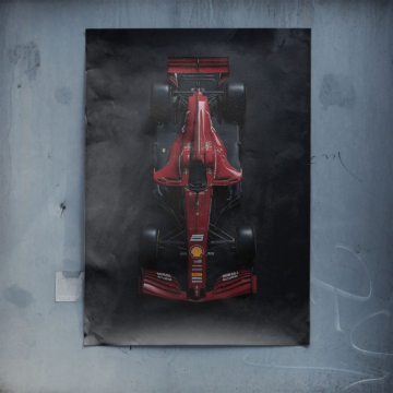 Bolid Ferrari Formuły 1 - plakat