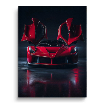 Ferrari LaFerrari Red Supercar Canvas Art