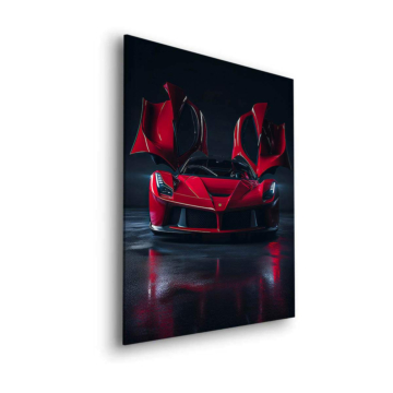 Ferrari LaFerrari Red Supercar Dibond Matt Art