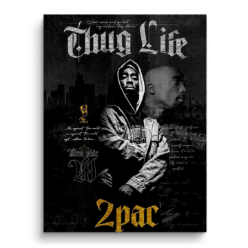 Tupac Inspired Thug Life Poster Canvas Art