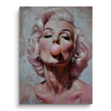 Marilyn Monroe Inspired Bubblegum Canvas Art