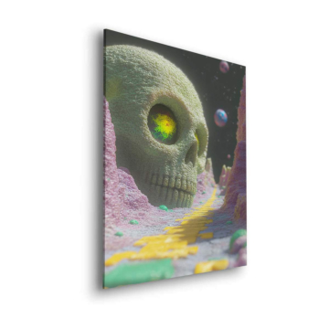 Cosmic Skull Planet Dibond Matt Art