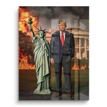 Trump Inspired Liberty Flames PVC Gloss Art