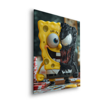 Fusión inspirada en SpongeBob Venom - cuadro Dibond mate