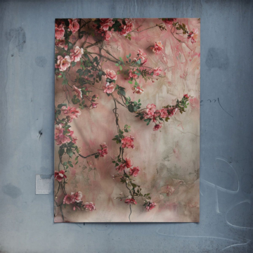 Branche fleurie murale - poster
