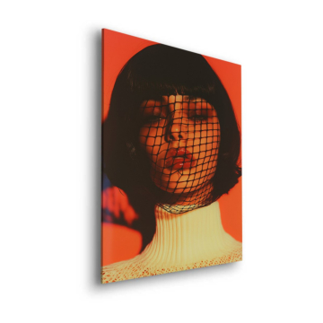 Veiled Mod Fashion Portrait Dibond Matt Art