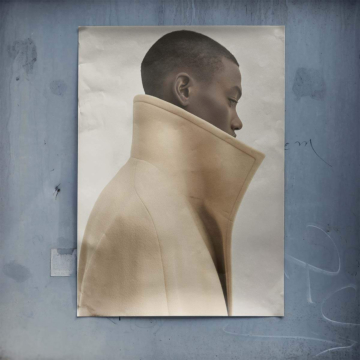 High Collar Fashion Silhouette Poster Art