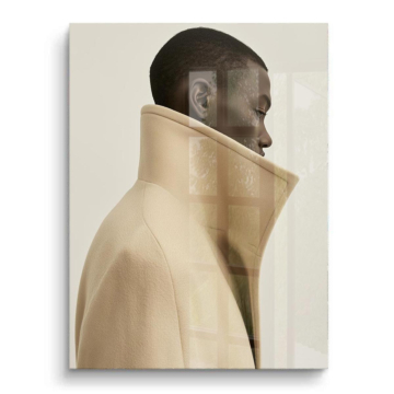 High Collar Fashion Silhouette PVC Gloss Art
