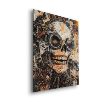 Calavera mechanical industrial - cuadro Dibond mate
