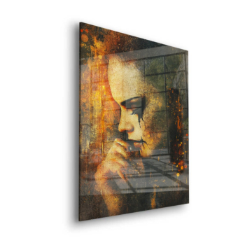 Stimmungsvolles Männerprofil - Acrylglasbild