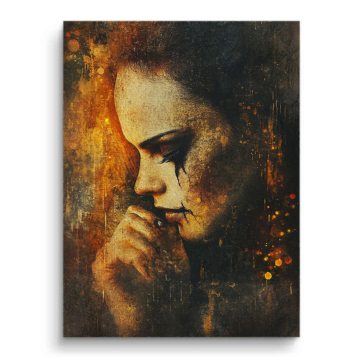 Moody Male Profile Canvas Art