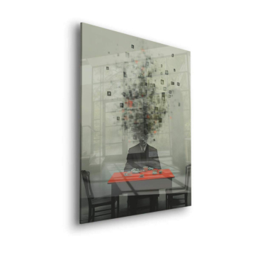 Disintegrating Mind Porträt - Acrylglasbild