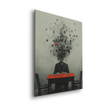 Retrato disintegrating mind - cuadro Dibond mate