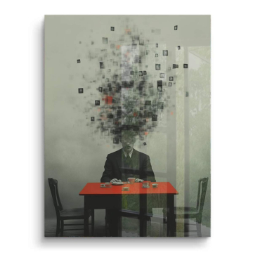 Retrato disintegrating mind - cuadro PVC brillante