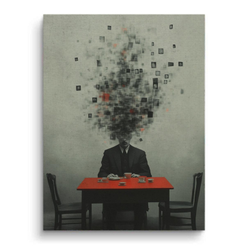 Disintegrating Mind Porträt - Leinwandbild