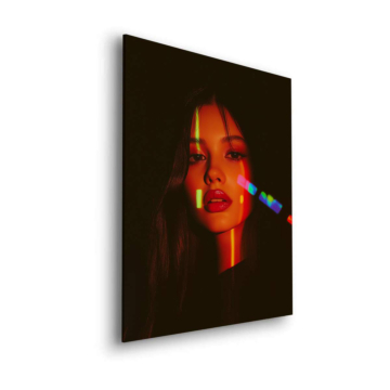 Prism Light Woman Portrait Dibond Matt Art