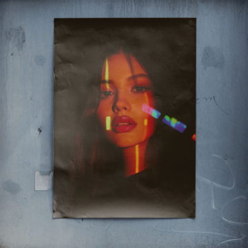 Prism Light Woman Portrait Poster Art