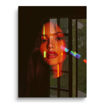 Prism Light Woman Portrait PVC Gloss Art