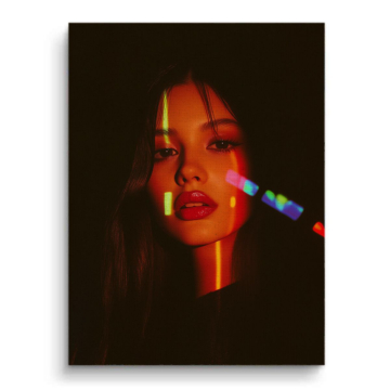 Prism Light Woman Portrait Canvas Art