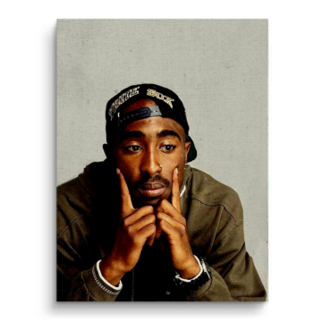 Tupac Inspired Urban Portrait Canvas Art