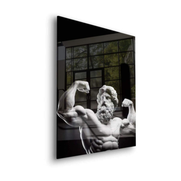 Zeus Statue Strength Acrylic Glass Art