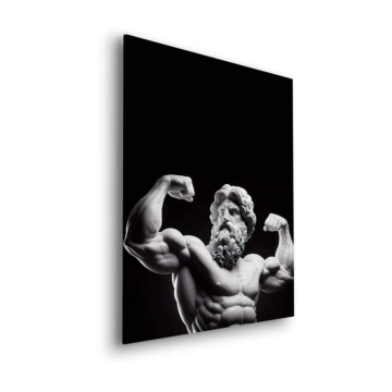 Estatua de Zeus con fuerza clásica - cuadro Dibond mate