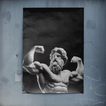 Puissante statue de Zeus - poster