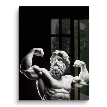 Puissante statue de Zeus - tableau PVC brillant